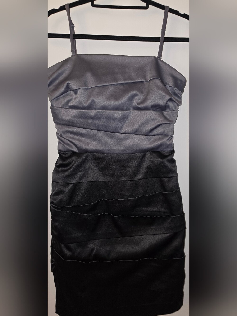 White Hoese Black Market Two-Tone Bodycon Dress by Black — Gray and Black
